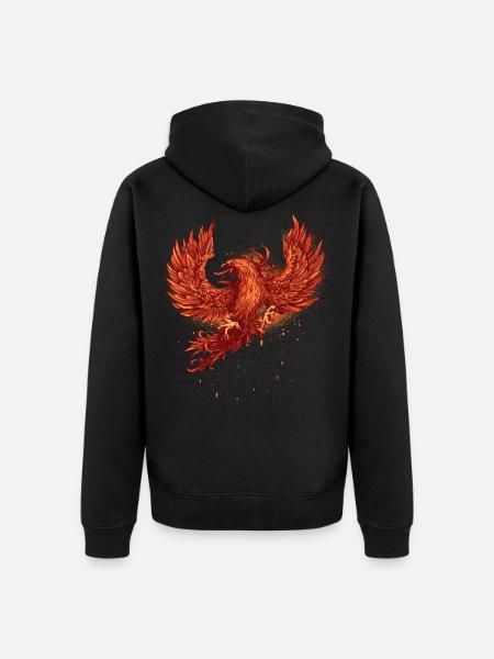 Phoenix Phönix - Unisex Premium Bio Zip Hoodie - Schwarz