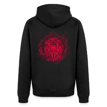 Aztec Mayan Aztec Calendar Mexico - Unisex Premium Organic Zip Hoodie - black - Back - Nico (187cm)