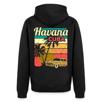 Cuba Caraïbes Vacances cubaines Vacances latines - Veste à capuche bio Premium Unisexe - noir - Dos - Nico (187cm)