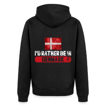 Danemark drapeau drapeau danois scandinavie vacances - Veste à capuche bio Premium Unisexe - noir - Dos - Nico (187cm)