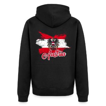 Drapeau autriche drapeau autrichien vacances - Veste à capuche bio Premium Unisexe - noir - Dos - Nico (187cm)