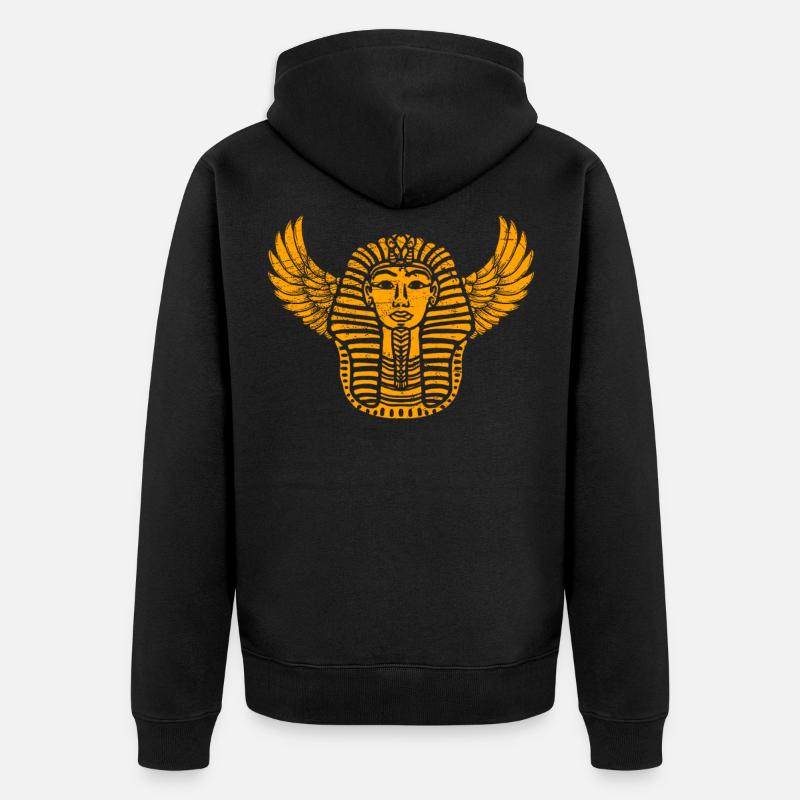 Egypte vacances pyramides sphinx archéologie bonheur - Veste à capuche bio Premium Unisexe - noir