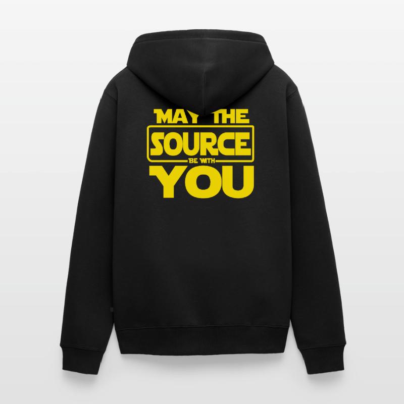 Que la source soit avec vous le code de codage Veste à capuche bio Premium Unisexe