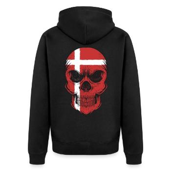 Danemark Drapeau drapeau danois Scandinavie Vacances - Veste à capuche bio Premium Unisexe - noir - Dos - Nico (187cm)