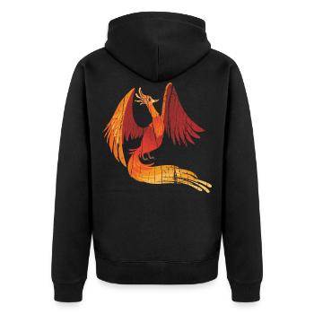 Animaux légendaires Animaux légendaires Phoenix - Veste à capuche bio Premium Unisexe - noir - Dos - Nico (187cm)
