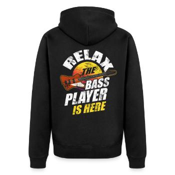 Bassiste bassiste bassiste EADG musique - Veste à capuche bio Premium Unisexe - noir - Dos - Nico (187cm)