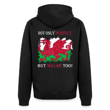Drapeau du Pays de Galles St Davids Day Cymraeg armoiries galloises - Veste à capuche bio Premium Unisexe - noir - Dos - Nico (187cm)