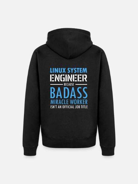 Geek Linux Spruch IT Nerd Informatiker - Unisex Premium Bio Zip Hoodie - Schwarz