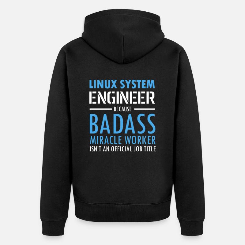 Geek Linux Spruch IT Nerd Informatiker - Unisex Premium Bio Zip Hoodie - Schwarz