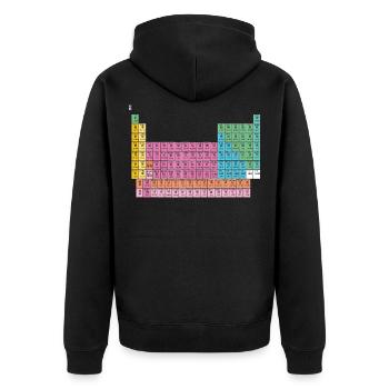 Tableau périodique Chine chimie chinoise - Veste à capuche bio Premium Unisexe - noir - Dos - Nico (187cm)