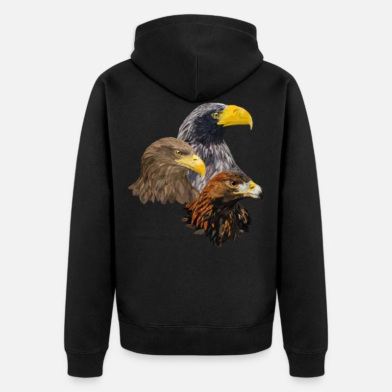 Oiseaux de proie - Veste à capuche bio Premium Unisexe - noir