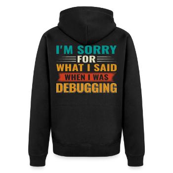 Debugging Nerd Computer Programmeur IT - Veste à capuche bio Premium Unisexe - noir - Dos - Nico (187cm)