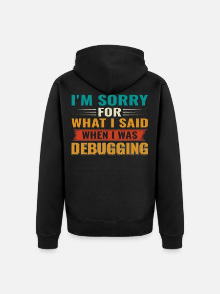Debugging Nerd Computer Programmierer IT - Unisex Premium Bio Zip Hoodie - Schwarz