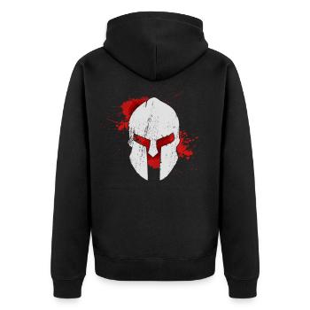 Sparta Warrior Fitness Workout Romans - Unisex Premium Organic Zip Hoodie - black - Back - Nico (187cm)