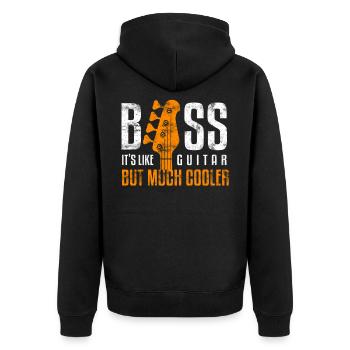 Bass guitare Bassist cool bassistes musiciens - Veste à capuche bio Premium Unisexe - noir - Dos - Nico (187cm)