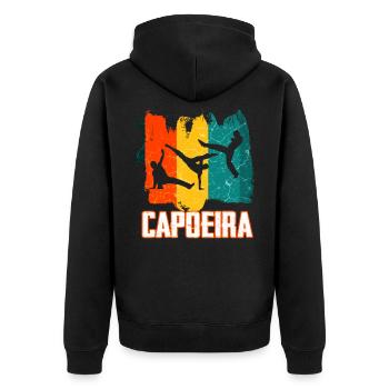 Capoeira Atlethical Brésil Art Martial - Veste à capuche bio Premium Unisexe - noir - Dos - Nico (187cm)
