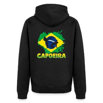 Art martial de Capoeira Brésil - Veste à capuche bio Premium Unisexe - noir - Dos - Nico (187cm)