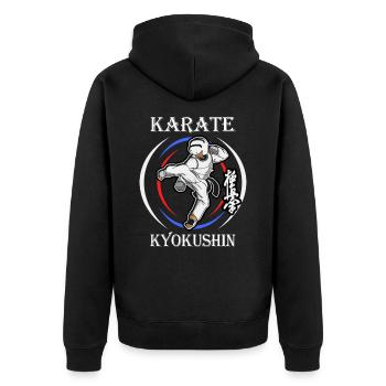 Karaté Kyokushin Kickboxing Art Martial - Veste à capuche bio Premium Unisexe - noir - Dos - Nico (187cm)