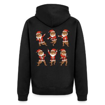 Chemise de Noël la loutre chemise de Noël Loutre - Veste à capuche bio Premium Unisexe - noir - Dos - Nico (187cm)