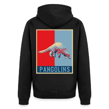 Pangolin gift pangolin tshirt pangolin - Unisex Premium Organic Zip Hoodie - black - Back - Nico (187cm)