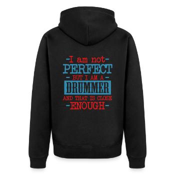 Drummer Drummer Drummer Musicien - Veste à capuche bio Premium Unisexe - noir - Dos - Nico (187cm)