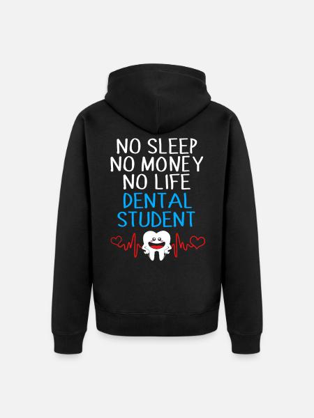 Dentist student female dentist dentistry - Unisex Premium Organic Zip Hoodie - black