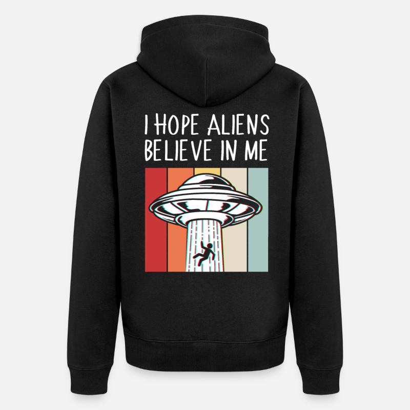Alien - Unisex Premium Bio Zip Hoodie - Schwarz
