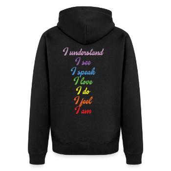 Chakra Tantra Zen Bouddhisme - Veste à capuche bio Premium Unisexe - noir - Dos - Nico (187cm)