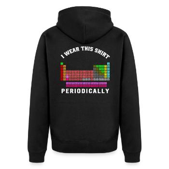 Ich trage dieses Shirt regelmäßig - Unisex Premium Bio Zip Hoodie - Schwarz - Hinten - Nico (187cm)