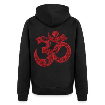 Bouddhisme Zen Symbol GOA Techno - Veste à capuche bio Premium Unisexe - noir - Dos - Nico (187cm)