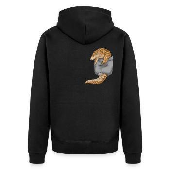 Pangolin gift pangolin tshirt pangolin - Unisex Premium Organic Zip Hoodie - black - Back - Nico (187cm)