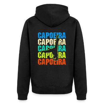Art martial de Capoeira Brésil - Veste à capuche bio Premium Unisexe - noir - Dos - Nico (187cm)