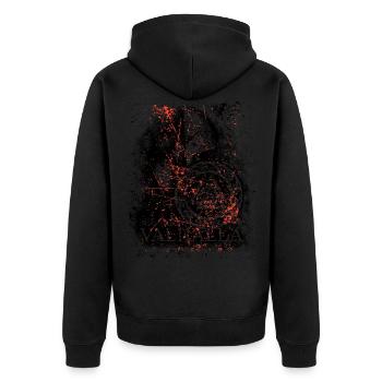 viking See You in Valhalla - Unisex Premium Bio Zip Hoodie - Schwarz - Hinten - Nico (187cm)