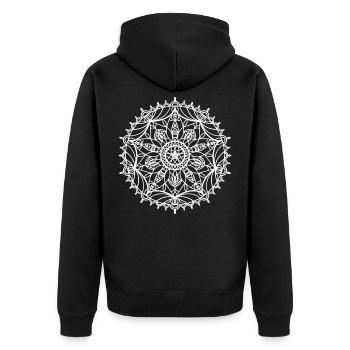 Mandala Yoga Tantra Bouddhisme Kundalini - Veste à capuche bio Premium Unisexe - noir - Dos - Nico (187cm)