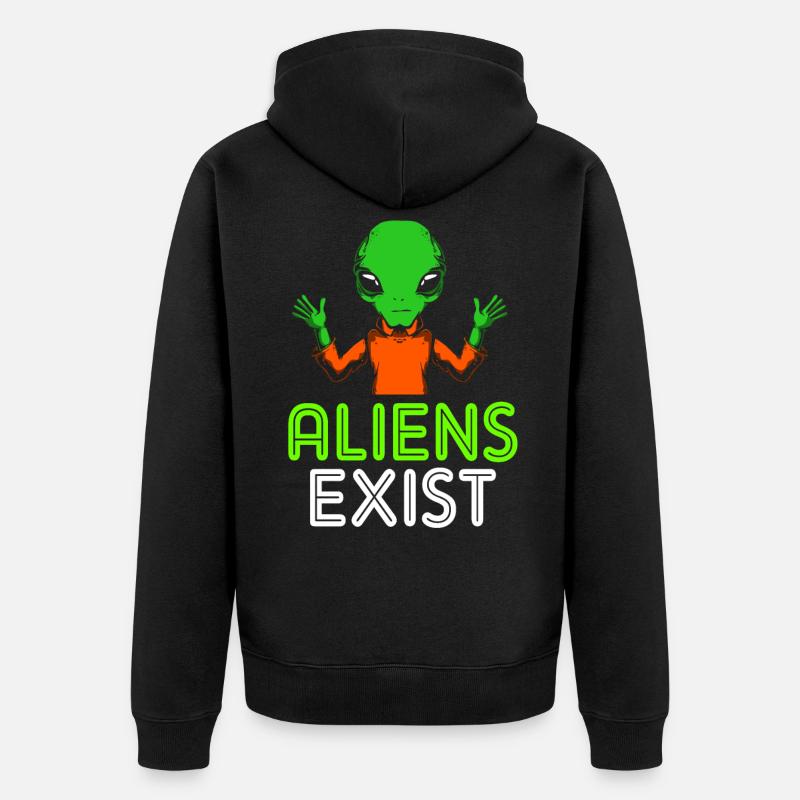 Extraterrestre - Veste à capuche bio Premium Unisexe - noir