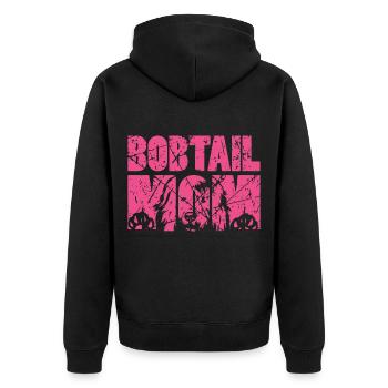 Bobtail chien mère chien - Veste à capuche bio Premium Unisexe - noir - Dos - Nico (187cm)