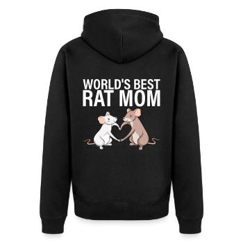 Meilleure maman rat du monde - Veste à capuche bio Premium Unisexe - noir - Dos - Nico (187cm)