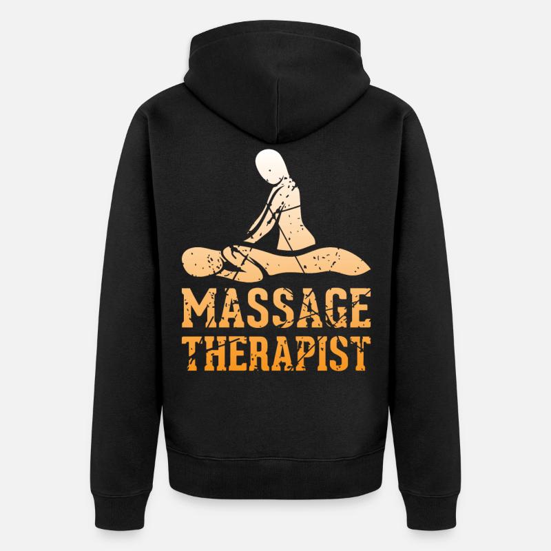 Massagetherapeutin Massagetherapie - Unisex Premium Bio Zip Hoodie - Schwarz