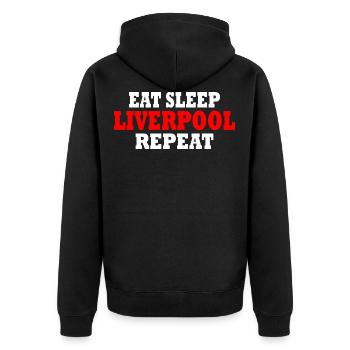 Liverpool - Veste à capuche bio Premium Unisexe - noir - Dos - Nico (187cm)