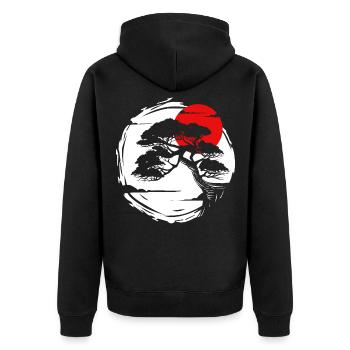 Bonsaï Arbre Bonsaï Jardinier Croissance Japon - Veste à capuche bio Premium Unisexe - noir - Dos - Nico (187cm)
