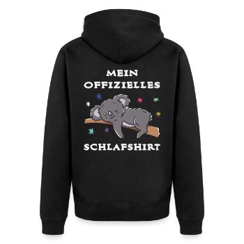 Ma chemise de nuit officielle mignonne chemise Koala - Veste à capuche bio Premium Unisexe - noir - Dos - Nico (187cm)