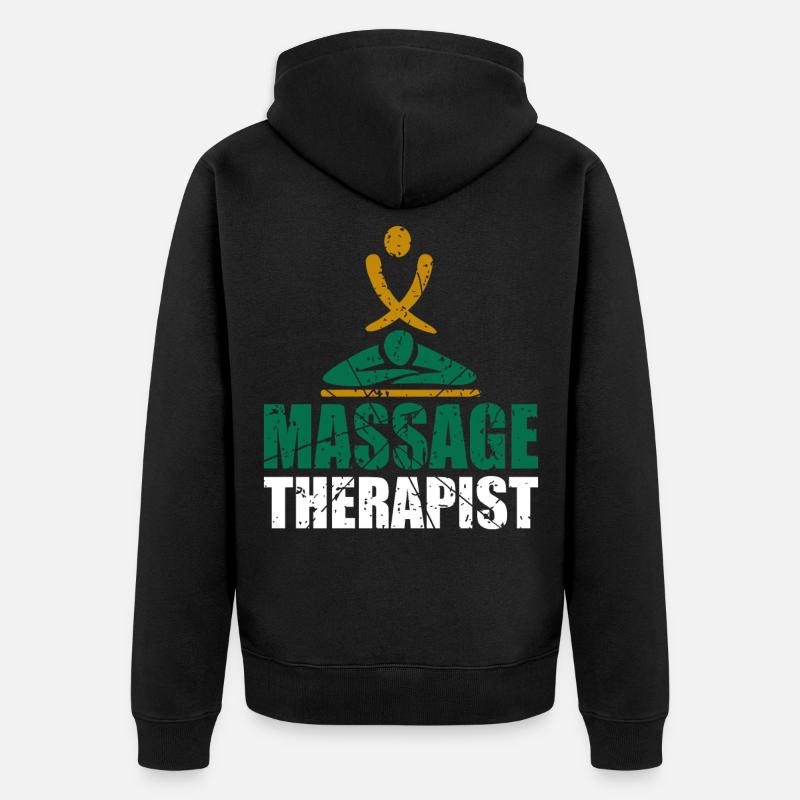 Massagetherapeut Massagetherapie Arbeit - Unisex Premium Bio Zip Hoodie - Schwarz