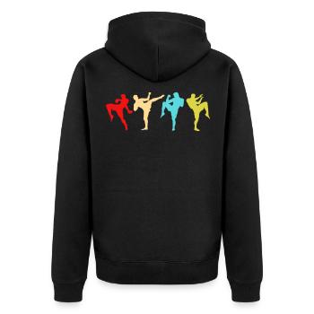 Thai Boxing Sport de combat MMA Kickboxer Muay Thai - Veste à capuche bio Premium Unisexe - noir - Dos - Nico (187cm)
