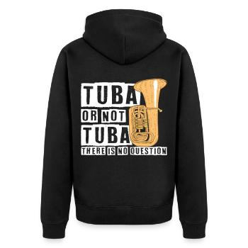 Concert d'orchestre d'instruments de musique tuba - Veste à capuche bio Premium Unisexe - noir - Dos - Nico (187cm)