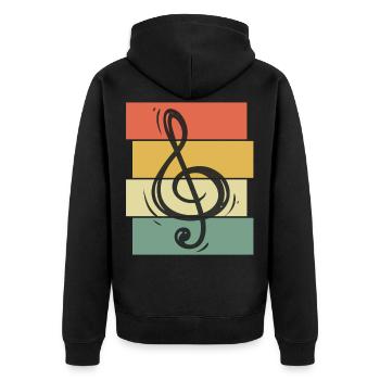 Instrument de concert note de musique orchestre symphonique - Veste à capuche bio Premium Unisexe - noir - Dos - Nico (187cm)