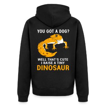 Gecko Lizard Geckos Reptile Reptiles - Unisex Premium Organic Zip Hoodie - black - Back - Nico (187cm)