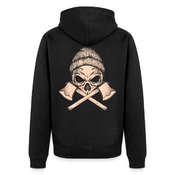 Bûcherons et menuisiers - Veste à capuche bio Premium Unisexe - noir - Dos - Nico (187cm)