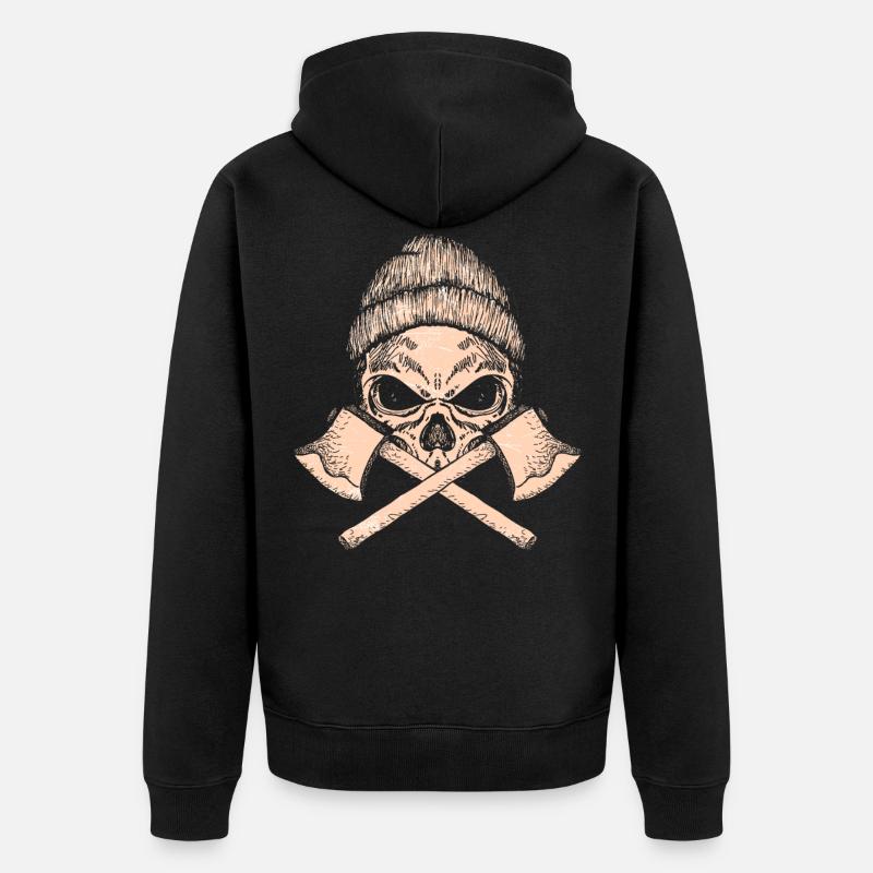 Bûcherons et menuisiers - Veste à capuche bio Premium Unisexe - noir