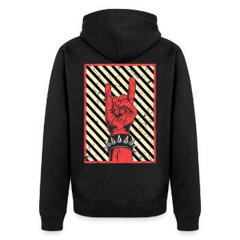 Vintage Punkrock Punks Punk - Veste à capuche bio Premium Unisexe - noir - Dos - Nico (187cm)