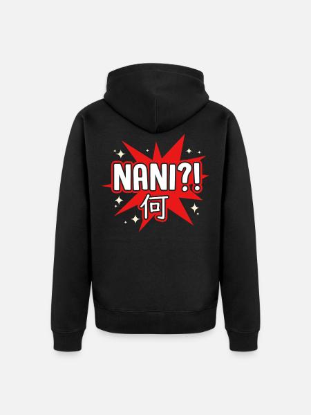 Nani Anime - Unisex Premium Organic Zip Hoodie - black